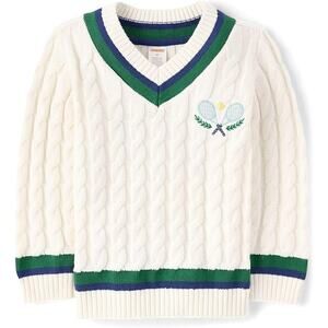 NWT Gymboree Boys and Toddler Long Sleeve V-Neck Pullover Sweater Tennis Polo 8